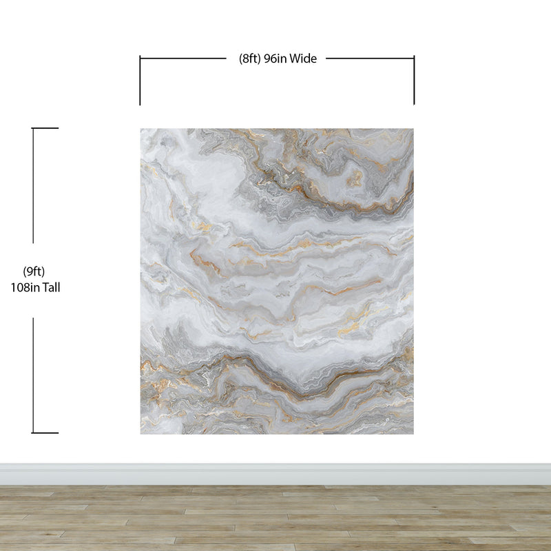 White Marble Stone Granite Slate Peel and Stick Wallpaper | Removable Wall Mural