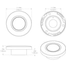 Lumitec Orbit Flush Mount Down Light - Blue Non-Dimming, Red Non-Dimming  White Dimming w/White Housing