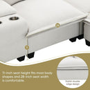 [VIDEO+NEW]109*57' Modern Sectional Cloud Sofa with Console,USB charger,Reading Light,Cup Holder,Wide Seat,4 Seat Chenille Modular Couch,Storable Indoor Funiture for Living Room,Apartment,2 Colors