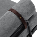 Modern Loveseat Sofa 59' Sofa Couch 2-Seater with USB Ports, Unique Cylindrical Armrests, Grey Chenille