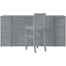 Full Size Murphy Bed with Drawers, Cabinets and USB Ports,Gray