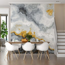 Gray and Gold Marble Stone Quartz Mural Wall Sticker