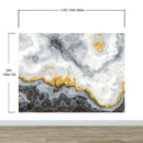 Gray and Gold Marble Stone Quartz Mural Wall Sticker