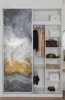Gray and Gold Marble Stone Quartz Mural Wall Sticker