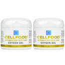 Cellfood Oxygen Gel - 2 oz, 2 Pack - Nutrient Rich - Provides Moisture & Protection, Decreases Look of Fine Lines - Aloe Vera, Lavender Blossom Extract, Cellfood & Glycerine - Hypoallergenic, Non-GMO