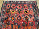 4 x 8 Handmade Baluch Afghan Turkoman Tribal Wool Rug Organic Dyes 8x4 Carpet