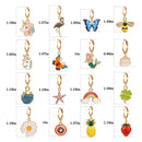 Girls Hypoallergenic Huggie Hoop Earrings with Charm Small Dangle Hoop Earrings Set for Teen Girls (16 Pairs)
