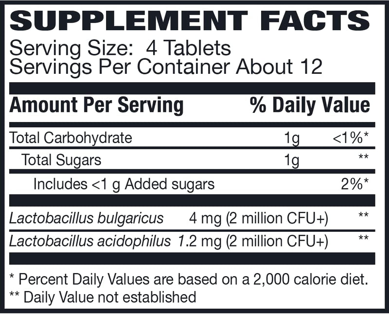 Rising Health - Floranex Tablets - Lactobacillus Probiotic Dietary Supplements - 50 Tablets