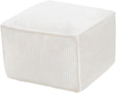 Round Plush Pouf Ottoman, 20"x15"