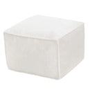 Stuffed Round Pouf Ottoman, 20"x15" Corduroy