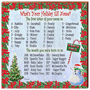 Holiday Elf Name Chart Home Decor Art Print on Real Wood