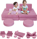 8-Piece Kids Play Couch Solid Color