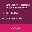 Padagis Naloxone HCI Nasal Spray, 4 mg – Emergency Treatment for Opioid Overdose - Rapid-Response Opioid Overdose Reversal, 2 Dose Single Use Nasal Spray