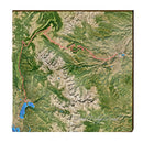 Trail Ridge Road, Colorado Map Home Decor Art Print on Real Wood
