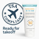 Coral Reef Safe Sunscreen Lotion TSA Compliant SPF 50 Biodegradable Zinc