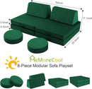 8-Piece Kids Play Couch Solid Color