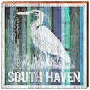 South Haven Heron Sign | Wall Art Print on Real Wood