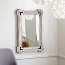 Rustic Wood Bathroom Mirror, Farmhouse 30"x20"