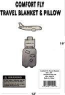 Comfort Fly Travel Blanket & Pillow" 2-in-1 Micro Plush Airplane Blanket with Carry Case (40" x 70")