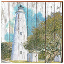 Ocracoke Lighthouse, North Carolina Wooden Sign | Wall Art Print on Real Wood