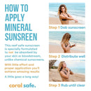 Coral Reef Safe Sunscreen Lotion TSA Compliant SPF 50 Biodegradable Zinc