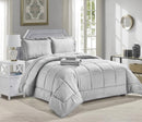 Decor&More Home Essentials 8 Piece Embossed Stripe Bed in a Bag