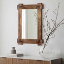 Rustic Wood Bathroom Mirror, Farmhouse 30"x20"
