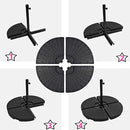 UNIDAZE 10 Ft Patio Offset Cantilever Umbrella 360°Rotation Garden Hanging Umbrella with Cross Base