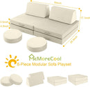 8-Piece Kids Play Couch Solid Color