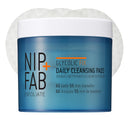 NIP+FAB Glycolic Fix Daily Cleansing Pads (60 Count) - Exfoliating Facial Pads with Glycolic Acid, Hyaluronic Acid & Blue Daisy - Resurfacing & Brightening Toner Pads for Congestion, KP & Dull Skin