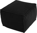 Round Plush Pouf Ottoman, 20"x15"