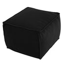 Stuffed Round Pouf Ottoman, 20"x15" Corduroy