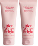 The Face Shop Rice Water Bright Foaming Cleanser, Hydrating Korean Face Wash with Ceramides, Deep Pore Cleansing, All Skin Types, Gentle Skincare, Vegan, 5.0 fl. oz. (Pack of 2)