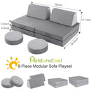 8-Piece Kids Play Couch Solid Color