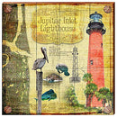 Jupiter Inlet Lighthouse Home Decor Art Print on Real Wood