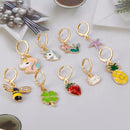 Girls Hypoallergenic Huggie Hoop Earrings with Charm Small Dangle Hoop Earrings Set for Teen Girls (16 Pairs)