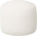 Round Plush Pouf Ottoman, 20"x15"