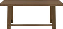 72 Inch Farmhouse Dining Table Solid Wood Rustic Kitchen Table Pecan Wirebrush