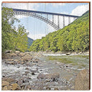 New River Gorge Bridge Home Decor Art Print on Real Wood