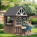 Premium Large Fir Wood Outdoor Playhouse DutchDoor