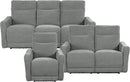 Rainwood Wallhugger Power Reclining 3 Piece Dove Gray
