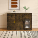2401Wood Storage Cabinet, Modern Accent Buffet Cabinet, Free Standing Sideboard and Buffet Storage with Door Buffet Sideboard for Bedroom, Living Room, Kitchen or Hallway