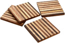 Mascot Hardware Beautiful Square Diagonal Wood Coaster (Set of 4)