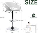 Adjustable Swivel Bar Stool with Arms and Footrest