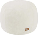 Round Pouf Ottoman, 18" Stuffed Floor Pouf