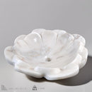 White Flower Marble Vessel Sink