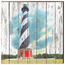 Cape Hatteras Lighthouse Rustic Home Decor Art Print on Real Wood