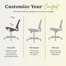 Wave Big And Tall Office Chair 450 Lb Capacity Ergonomic