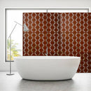 Outdoor & Indoor Privacy Screen Metal Privacy Screen 76' H×48' W, Freestanding Decorative Privacy Screen for Deck Balcony Patio, Rust Red Steel