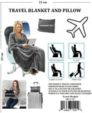 Comfort Fly Travel Blanket & Pillow" 2-in-1 Micro Plush Airplane Blanket with Carry Case (40" x 70")